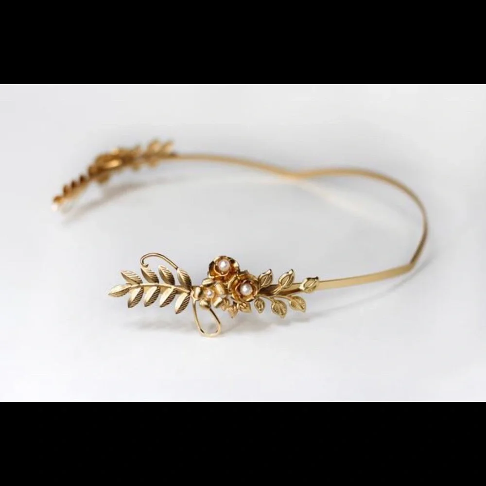 Gold Leaf Floral Headband - Women Accessories Hair Accessory